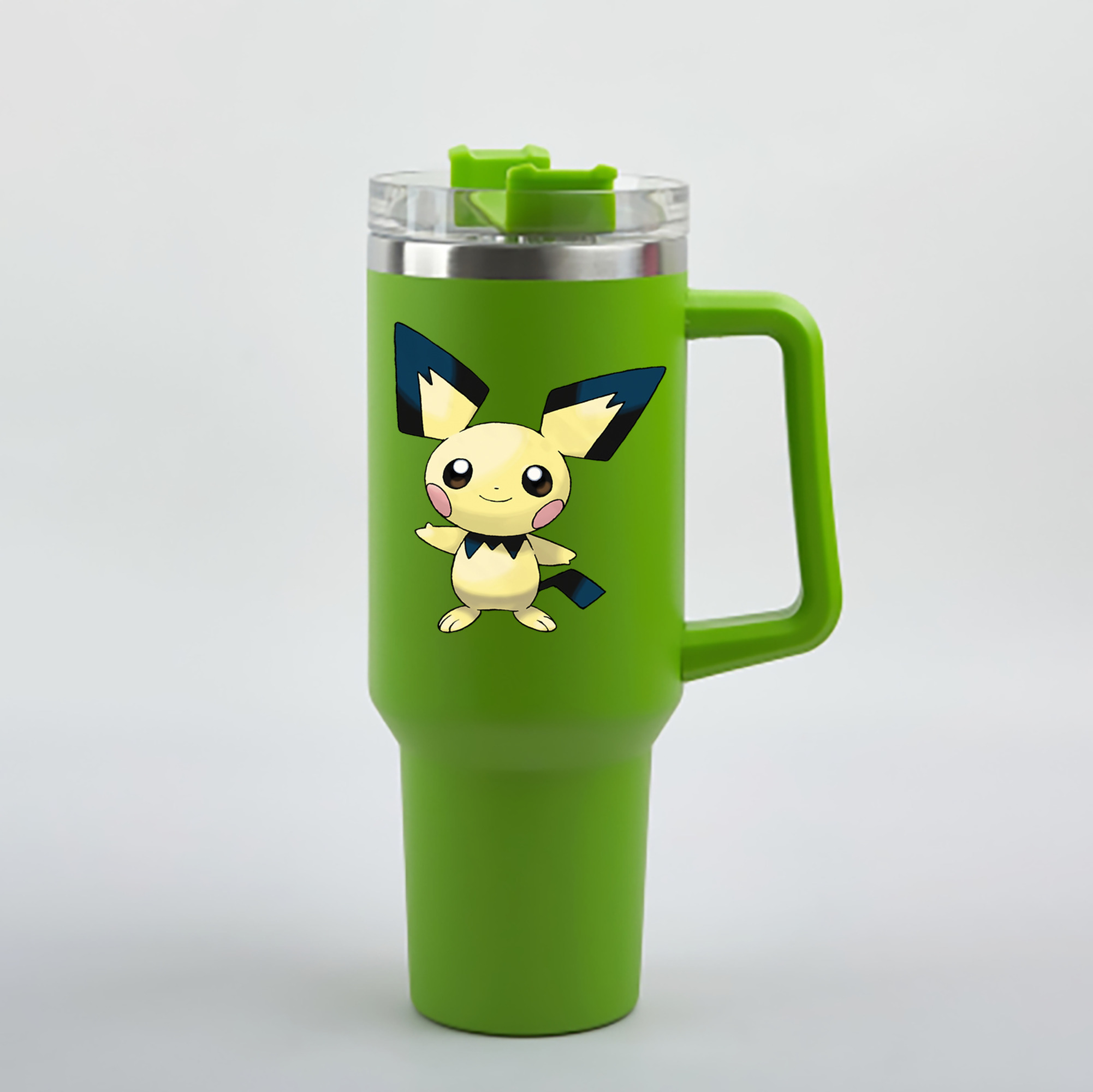 （画像用） ポケットモンスター Pokémon 1200mL車用タンブラー - クリスタルステッカー（プラスチックストロー付き）
